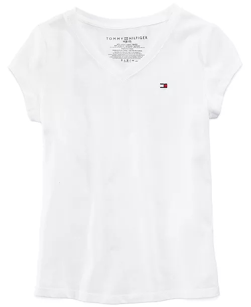 Big Girls Cotton V-Neck T-Shirt