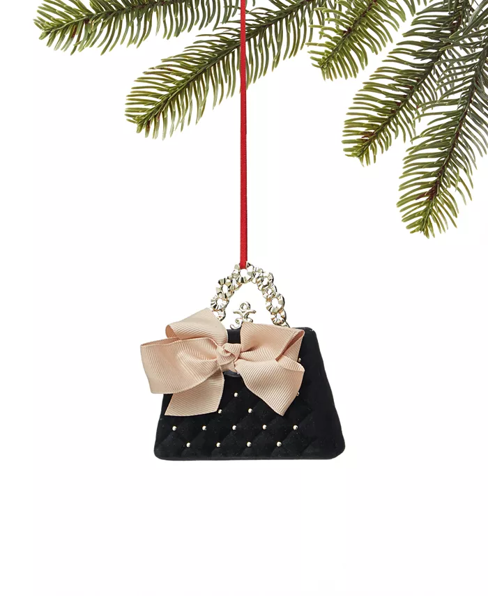 Fashion Week Black Handbag with Bow Ornament