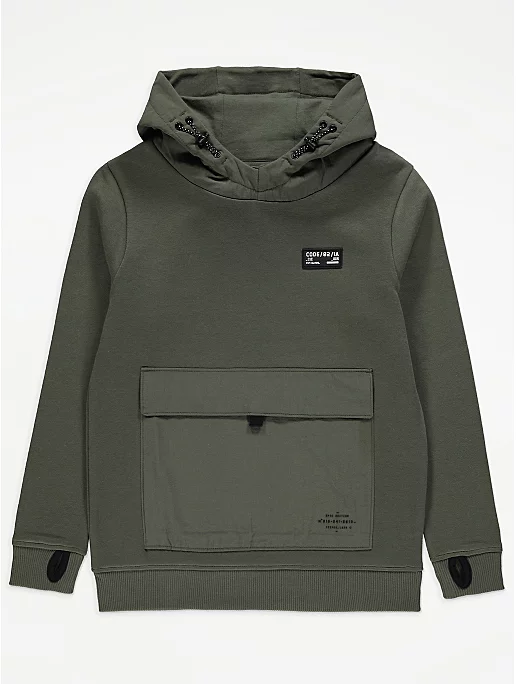 Khaki Pocket Hoodie