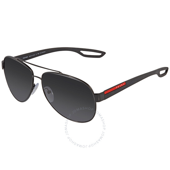 PRADA LINEA ROSSA Grey Gradient Aviator Men's Sunglasses