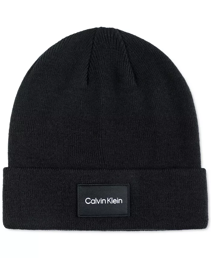 Men's Woven Logo Patch Beanie