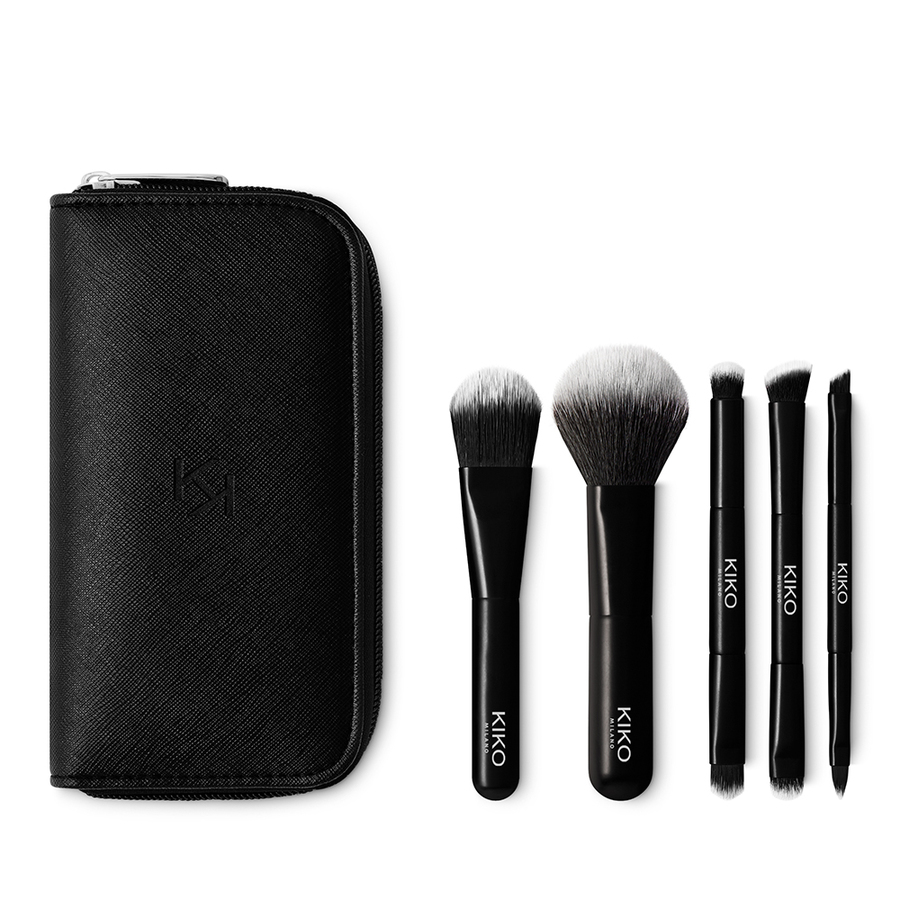 Reise-Pochette mit 5 professionellen Pinseln Travel Brush Set