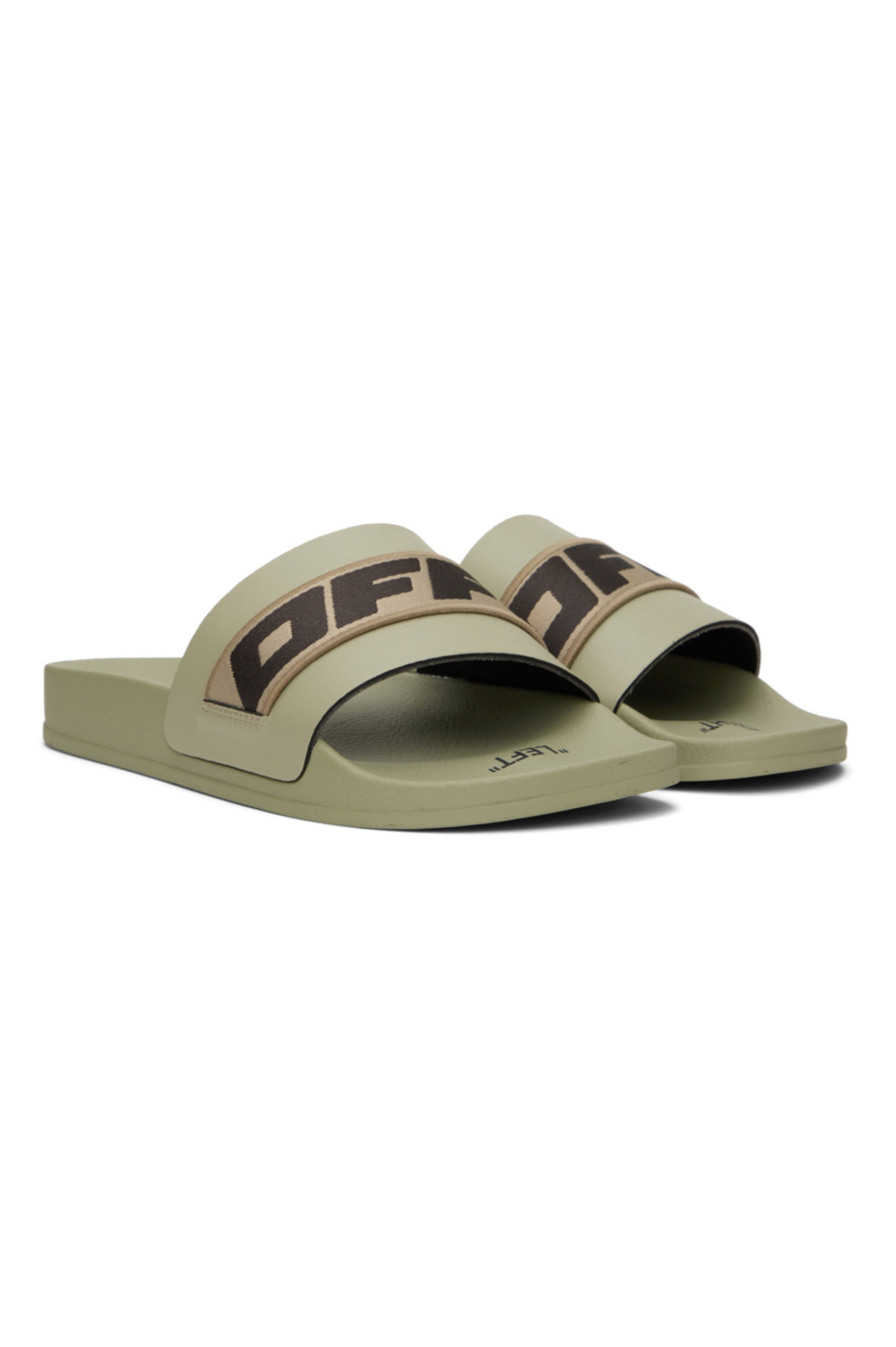OFF-WHITE Green Industrial Belt Slides