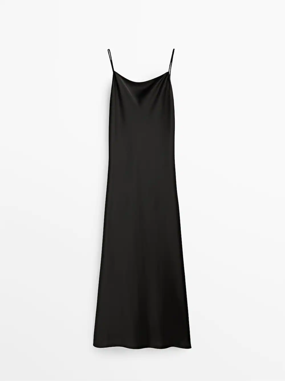 VESTIDO LARGO SATINADO ESPALDA ABIERTA