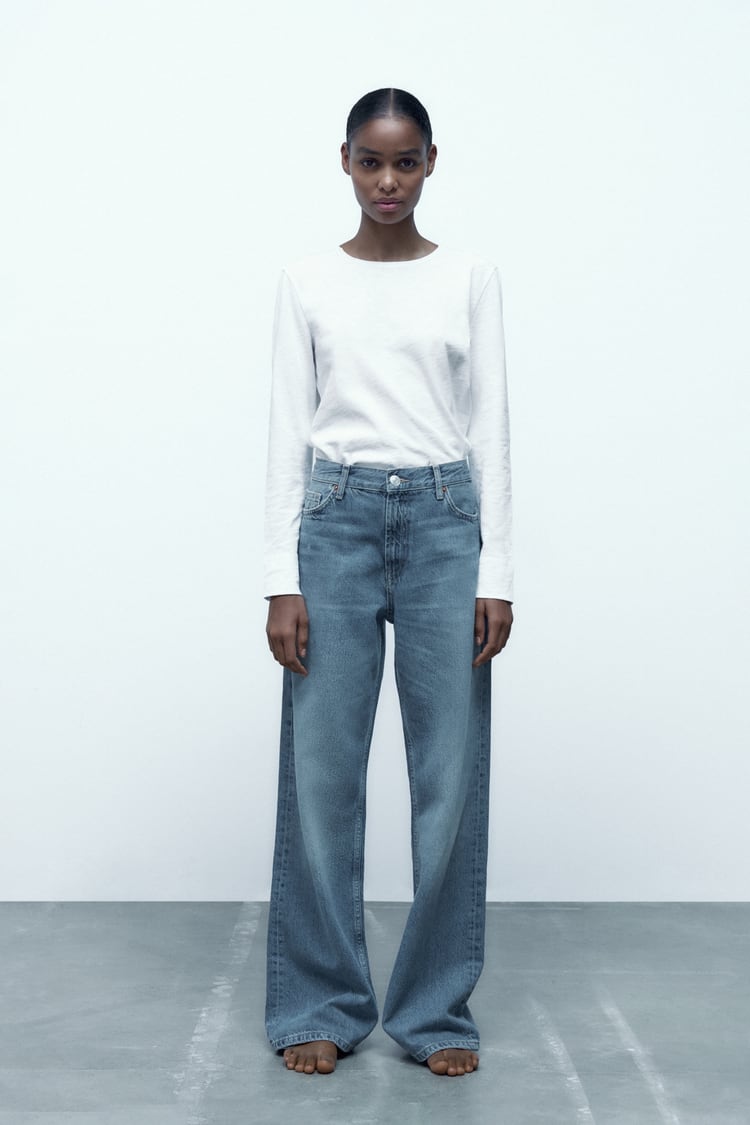 MID-RISE BAGGY WIDE-LEG TRF JEANS
