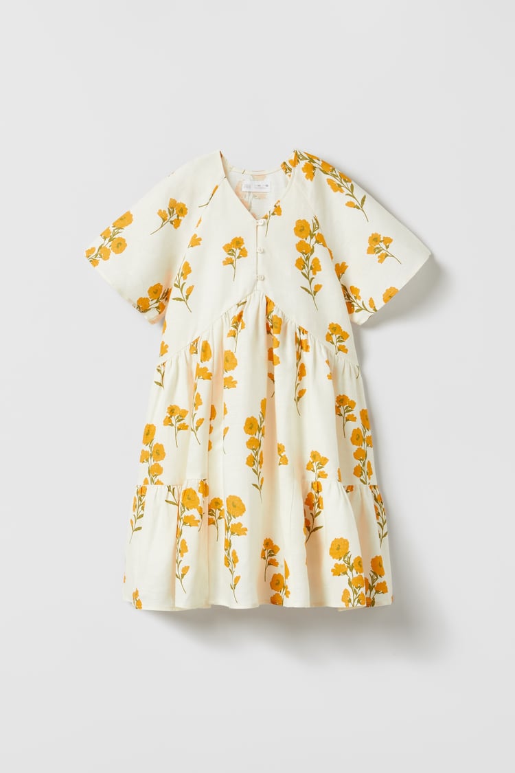 PANELLED FLORAL DRESS