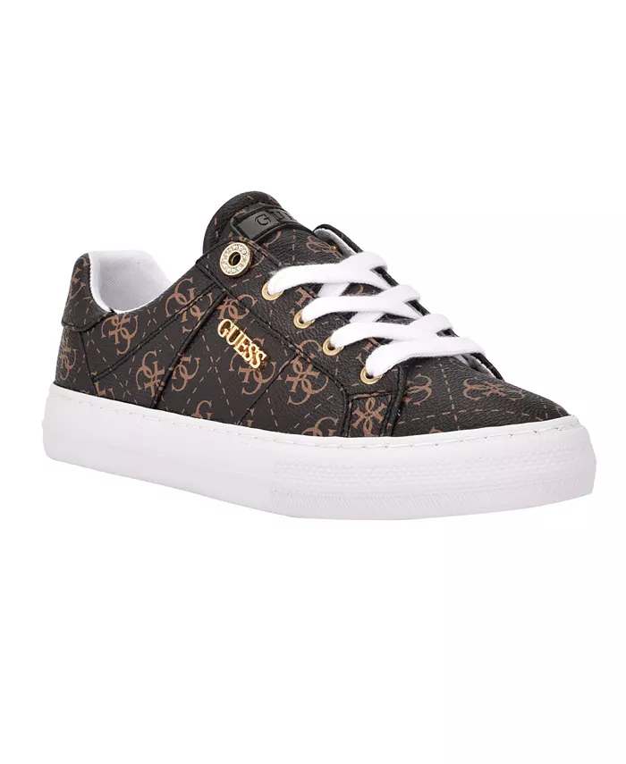 GUESS Women's Loven Casual Lace-Up Sneakers