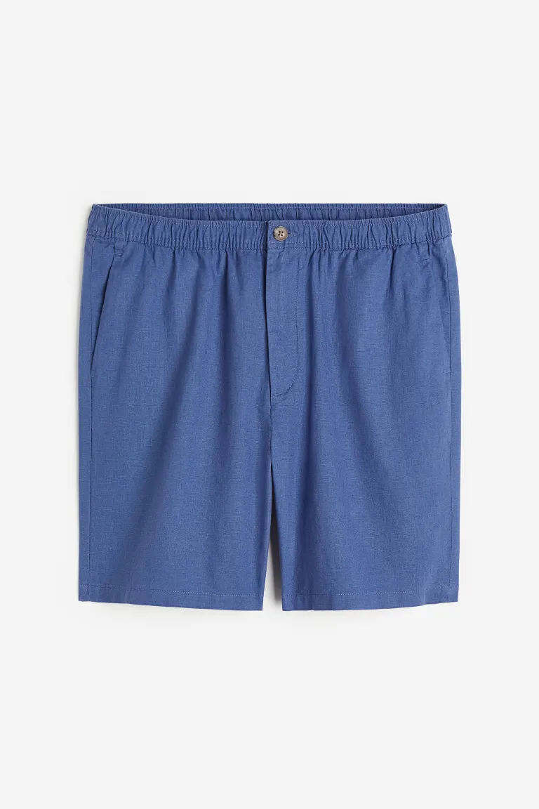 Regular Fit Linen-blend shorts