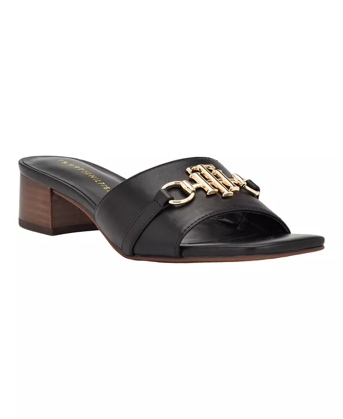 TOMMY HILFIGER Women's Pippe Stacked Heel Slide-on Sandals
