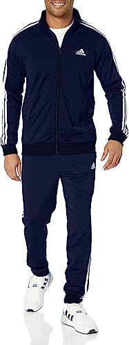 adidas Mens Sportswear Basic 3-stripes Tricot Track Suit