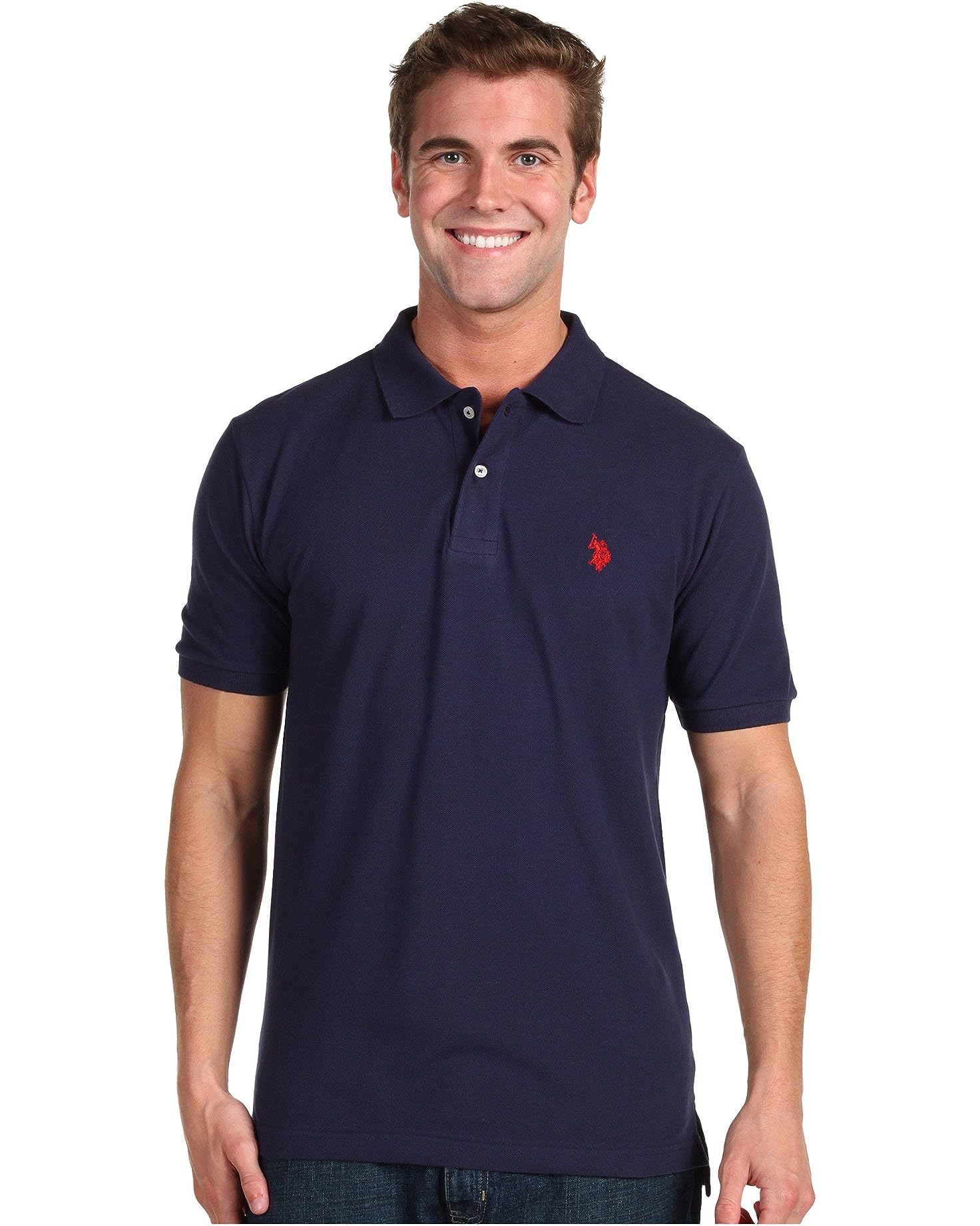U.S. POLO ASSN.  Solid Cotton Pique Polo with Small Pony