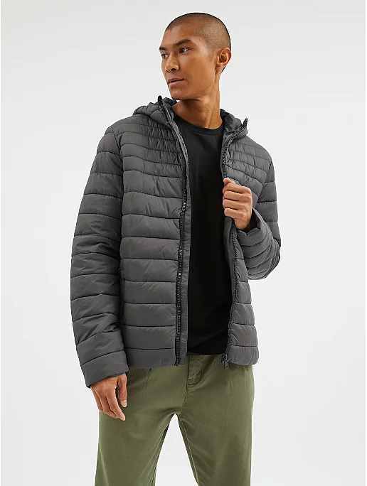 Charcoal Lightweight Padded Coat