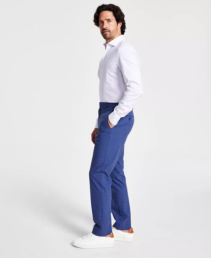 TOMMY HILFIGER Men's Modern-Fit TH Flex Stretch Plaid Dress Pants