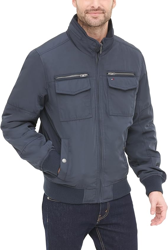 Tommy Hilfiger Men's Water Resistant Performance Bomber Jacket (Standard and Big & Tall)