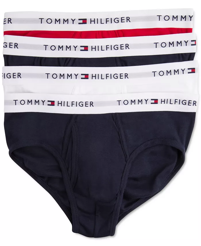 TOMMY HILFIGER Men's 4-Pk. Classic Cotton Moisture-Wicking Briefs