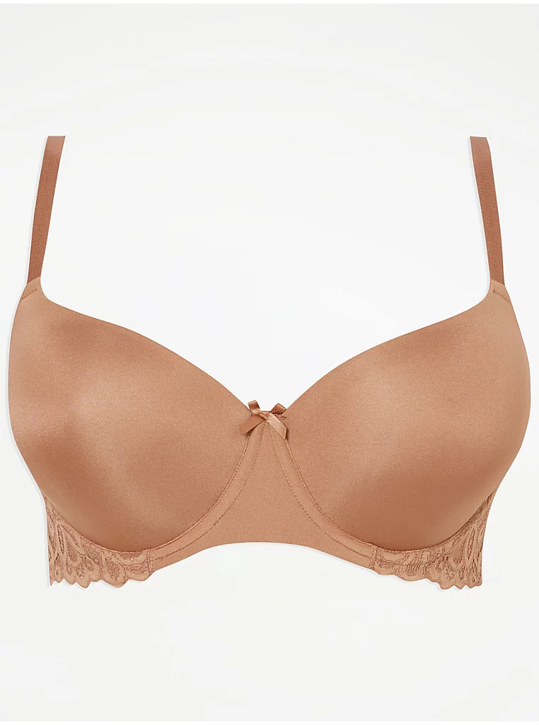 Medium Nude Padded Lace T-Shirt Bra