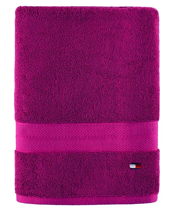 TOMMY HILFIGER Modern American Solid Cotton Bath Towel, 30