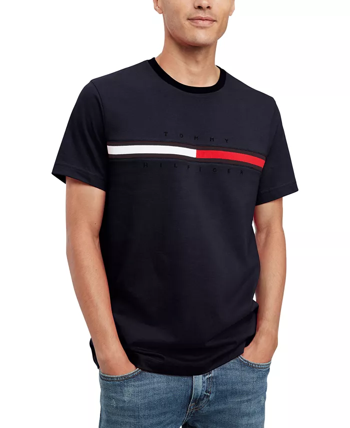 TOMMY HILFIGER Men's Tino Logo Short Sleeve T-Shirt