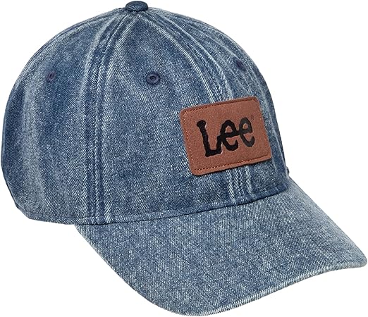 Lee Unisex Adult Logo Patch Cotton Twill Adjustable Strapback Cap