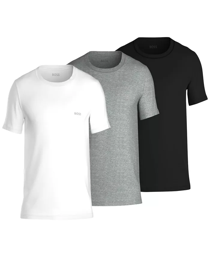 Hugo Boss Men's 3-Pk. Classic Assorted Solid Color Crewneck T-Shirts
