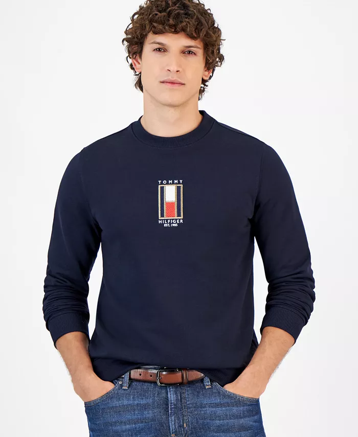  Tommy Hilfiger Men's Logo Flag Sweatshirt