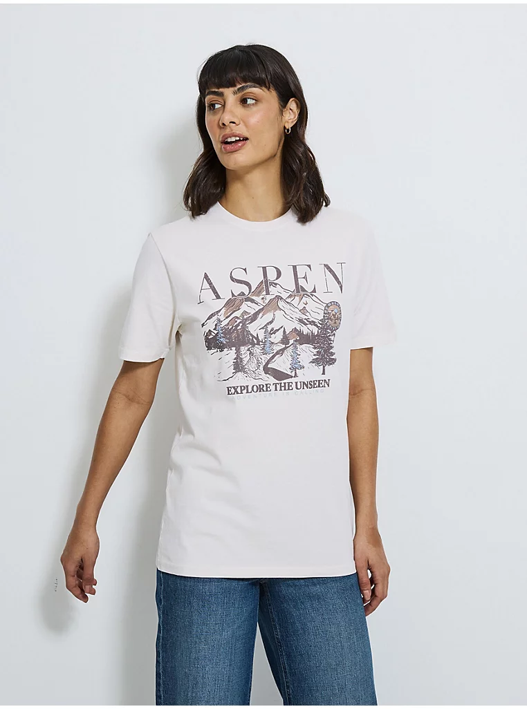Neutral Mountain Aspen Explore the Unseen T-Shirt
