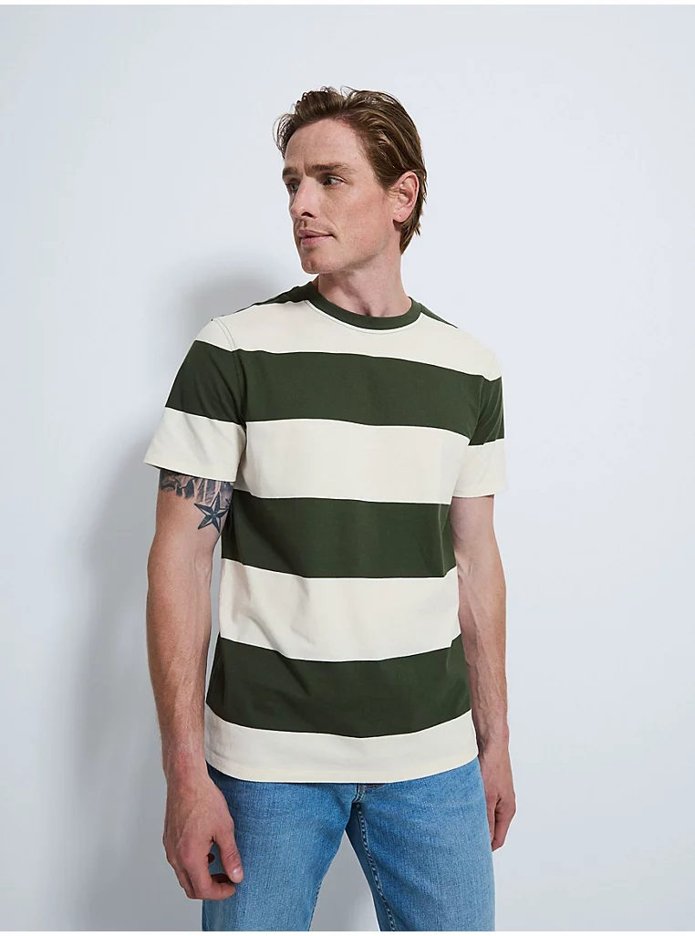 Green Chunky Striped T-Shirt