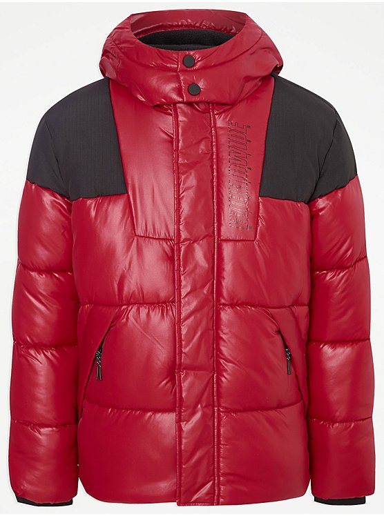 Red Worldwide Division Padded Coat