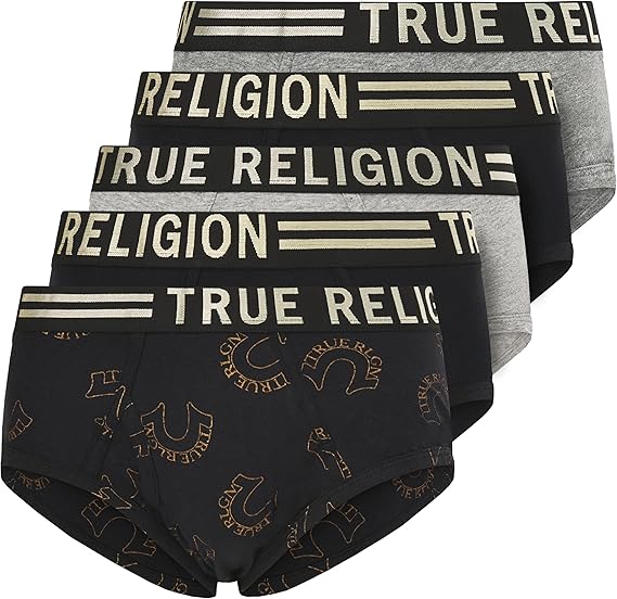 True Religion Mens Underwear 5 Pack Mens Briefs Soft Cotton