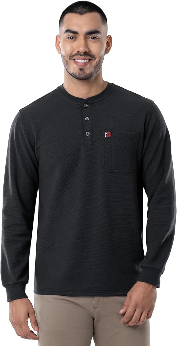 Wrangler Mens Long Sleeve Pocket Henley