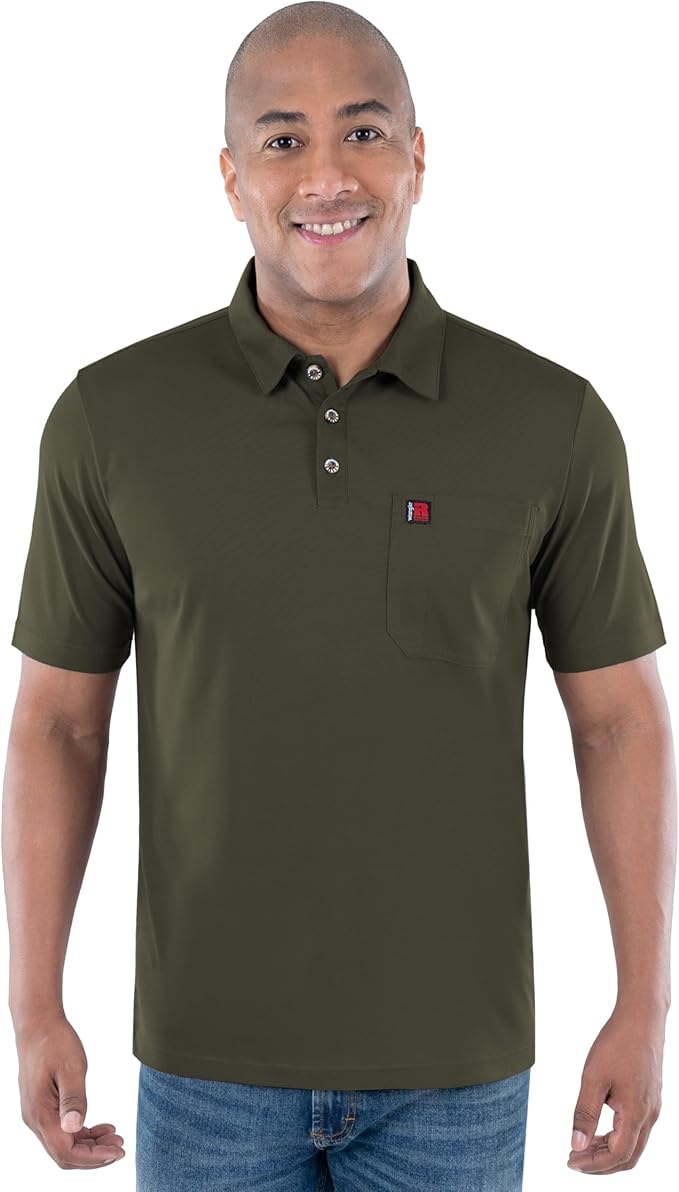 Wrangler Riggs Workwear Mens Short Sleeve Performance Pocket Polo