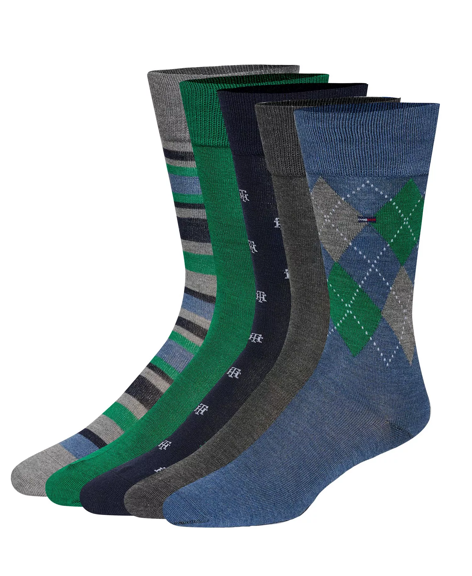 Tommy Hilfiger Men's Crew Length Dress Socks, 5-Pack